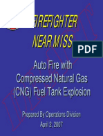 Auto Fire With Compressed Natural Gas Fuel Tank Explosion