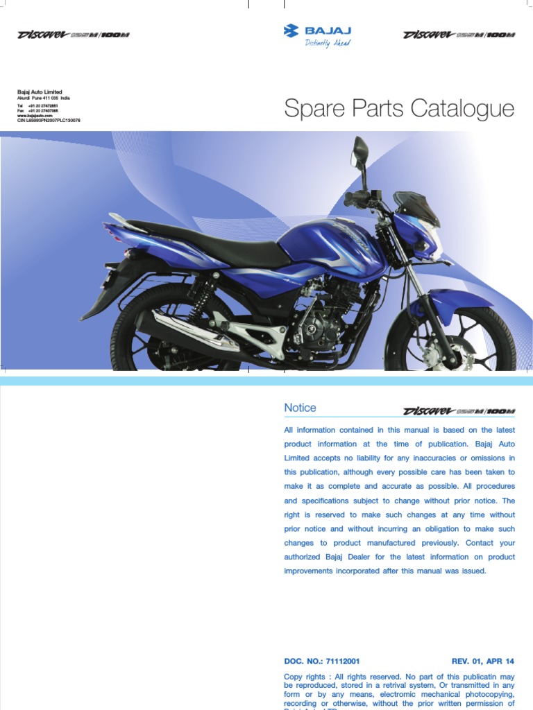 speedometer bajaj discover 100cc all parts price list