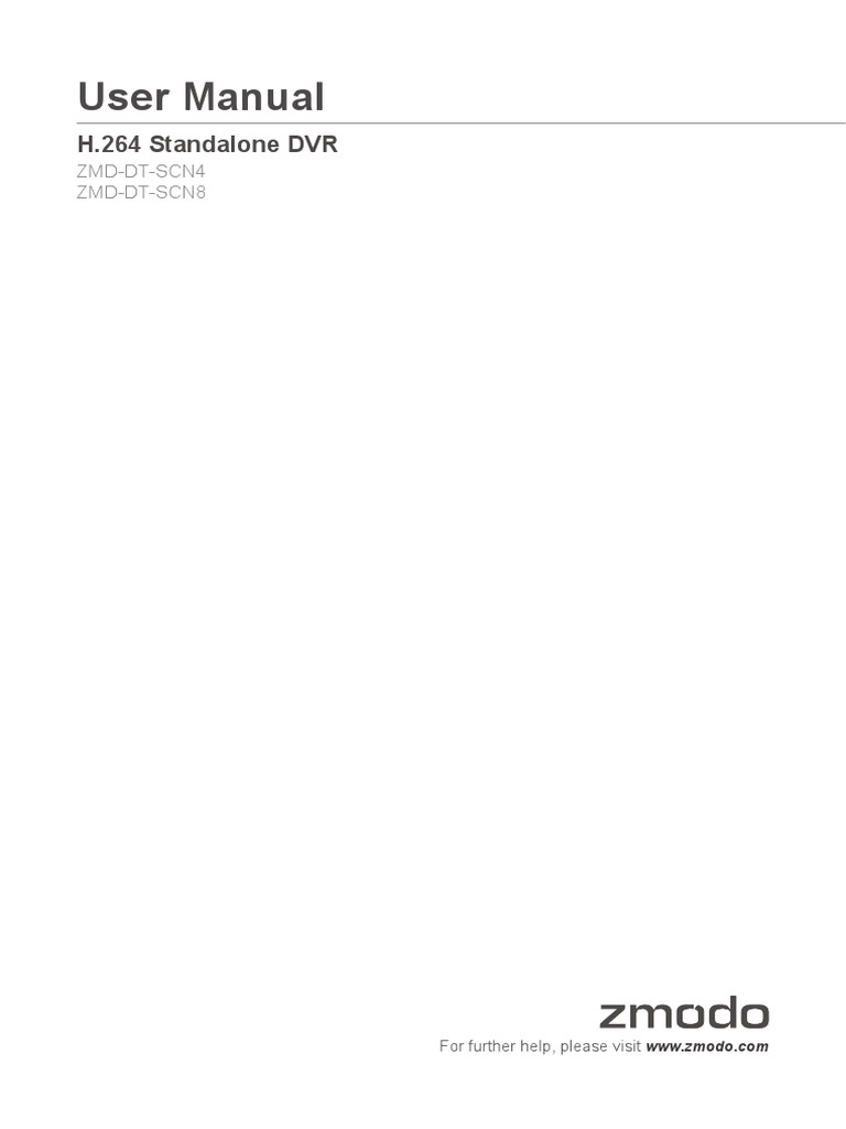 Scn4 Scn8 DVR Manual PDF Digital Video Recorder Video