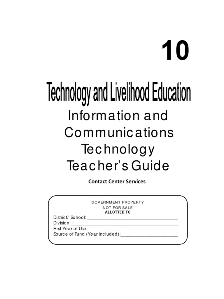 TLE ICT Contact Center Services Grade 10 TG Educational Technology