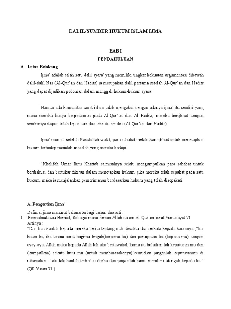 Ijma Dan Qiyas