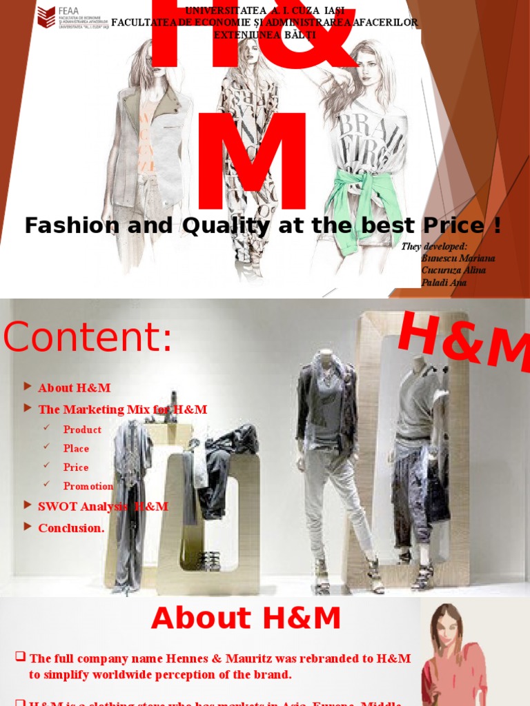 H M In Engleza H M Brand