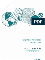Talisman - Corporate Presentation Jan 2010