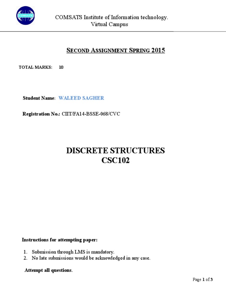 Discrete Structures | PDF