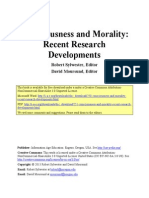 Consciousness and Morality Recent Research