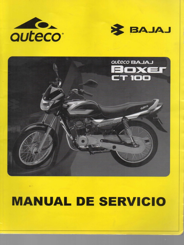Manual de Servicio Boxer CT 100, PDF, Carburador
