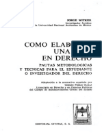 Como Elaborar Una Tesis de Derecho - Jorge Witker