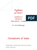 Python 67557: Cs - Huji Fall 2014