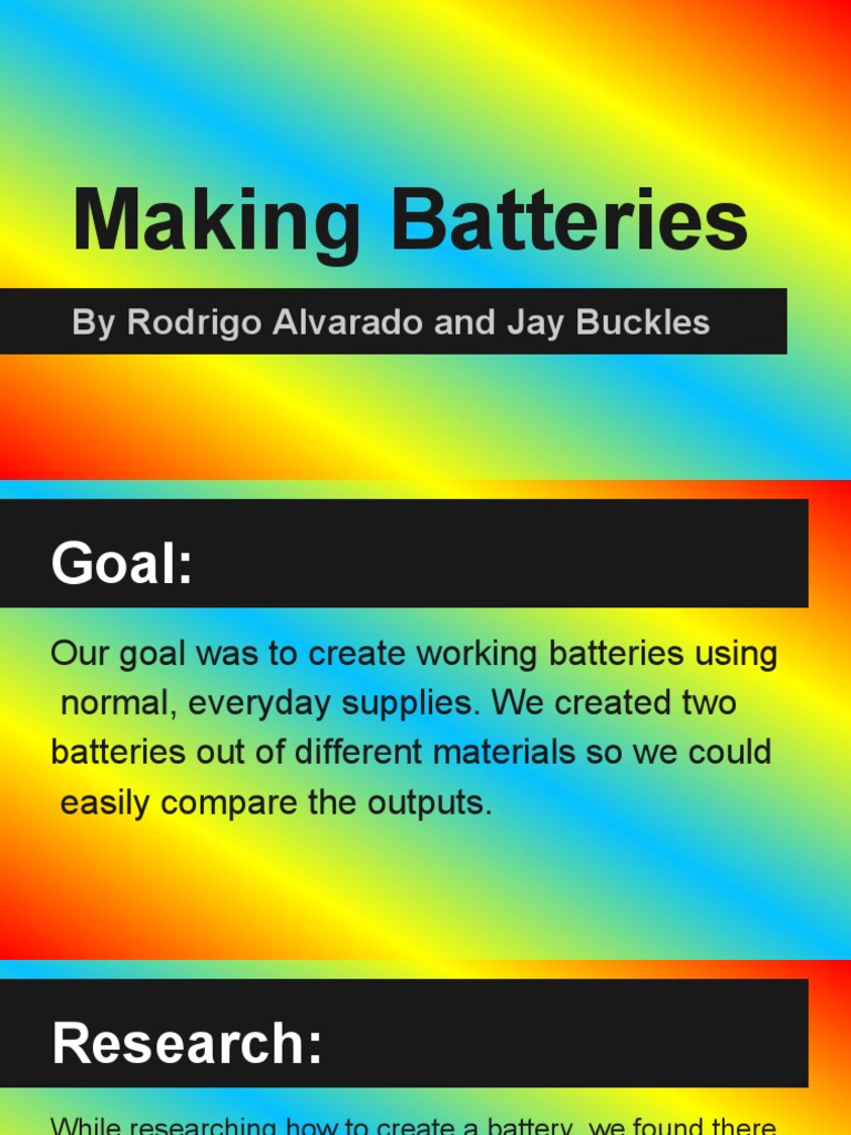 Homemade Battery Creation Guide | PDF | Home & Garden