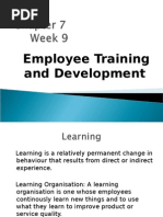 Employee Training and Development