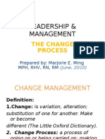 Leadership & Management: The Change Process