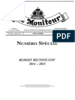 Budget Rectificatif 2014-15 Republique D' Haiti