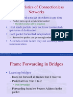 Characteristics of Connectionless Networks: - A Host Can Send A Packet Anywhere at Any Time