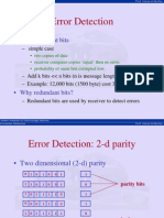Error Detection: - Add Redundant Bits