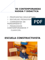 Corrientes Contemporaneas de Pedagogia y Didactica Escuelas