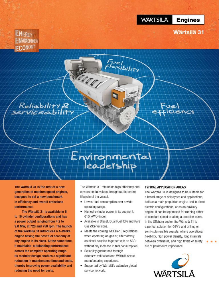 Wartsila_V31 diesel engine_brochure-o-e-w-31.pdf | Diesel Engine | Engines