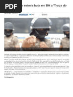 Polícia Militar Estreia Hoje Em BH a 'Tropa Do Braço' - Horizontes - Hoje Em Dia