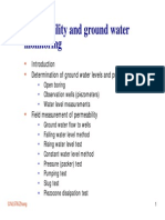 Permeability and Ground Water