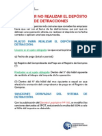 Multa Por No Realizar El Depósito de Detracciones 2015