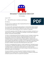 8th CD Republicans Letter to Keith Downey - June 2, 2015 