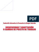 Incapacidad y Adaptación o Cambio de Puesto de Trabajo