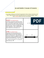 Undefined Geometry Terms and Concepts