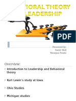 Behavioral Theory of Leadership Rno 78 & 53