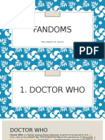 Fandoms: Maria Beatriz B. Varona