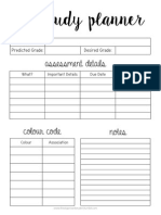5 Page Study Planner
