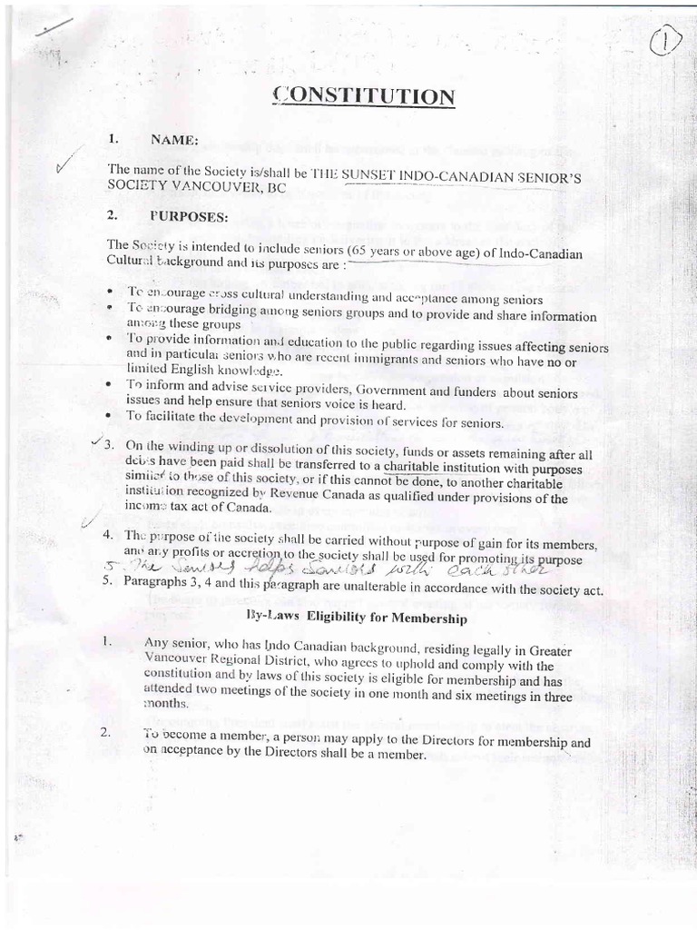 Constitution | PDF | Committee | Chairman