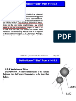 Definition of "Size" From Y14.5.1: ASME Y14.5 Presentation by Alex Krulikowski May 2005