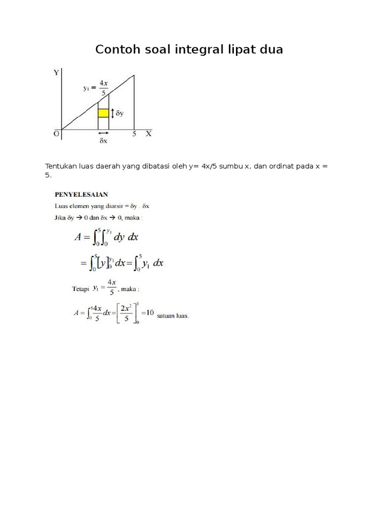 32+ Contoh Soal Integral Lipat 3 Dan Penyelesaiannya - Kumpulan Contoh Soal