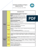 AGENDA Del 5 Al 14 de Junio de 2015