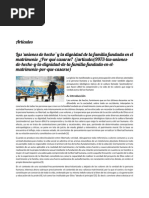 Las 'uniones de hecho' y la dignidad de la familia fundada en el matrimonio ¿Por qué casarse?