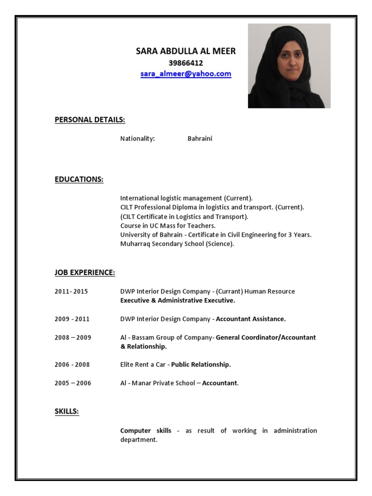 Bahraini HR Executive Profile | PDF
