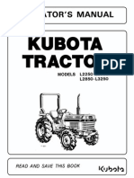 Kubota L2550 Owners Manual PDF