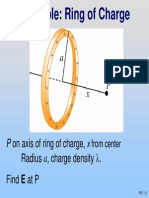 P On Axis of Ring of Charge