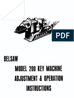 Foley Belsaw Model 200 Key Machine Manual