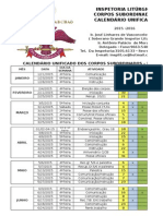 Calendario Unificado Dos Corpos 2015