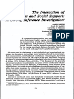 The Interaction of Job Stress and Social Support: A Strong Inference Investigation