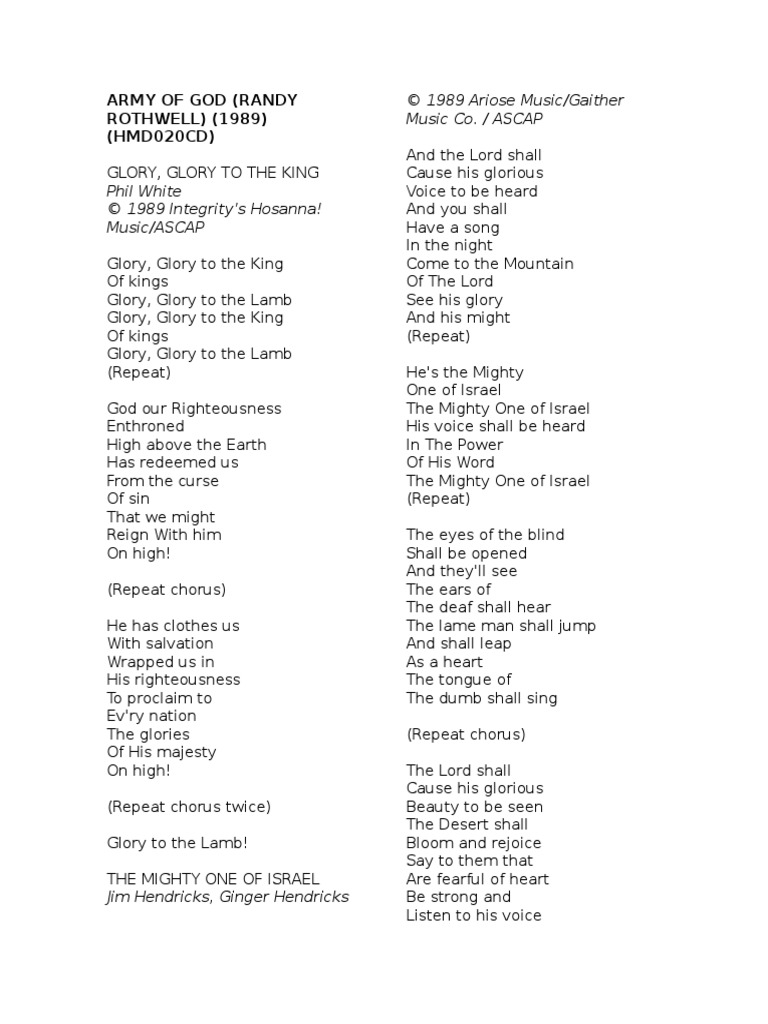 God's army song lyrics