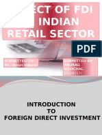 Effect of Fdi in Indian Retail Sector Effect of Fdi in Indian Retail Sector