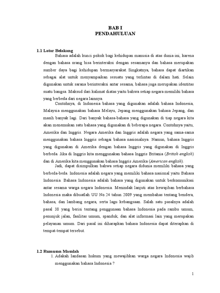 Makalah UU No 24 Tahun 2009 Pasal 38  PDF