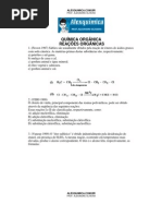 Exercicios de Reações Organica