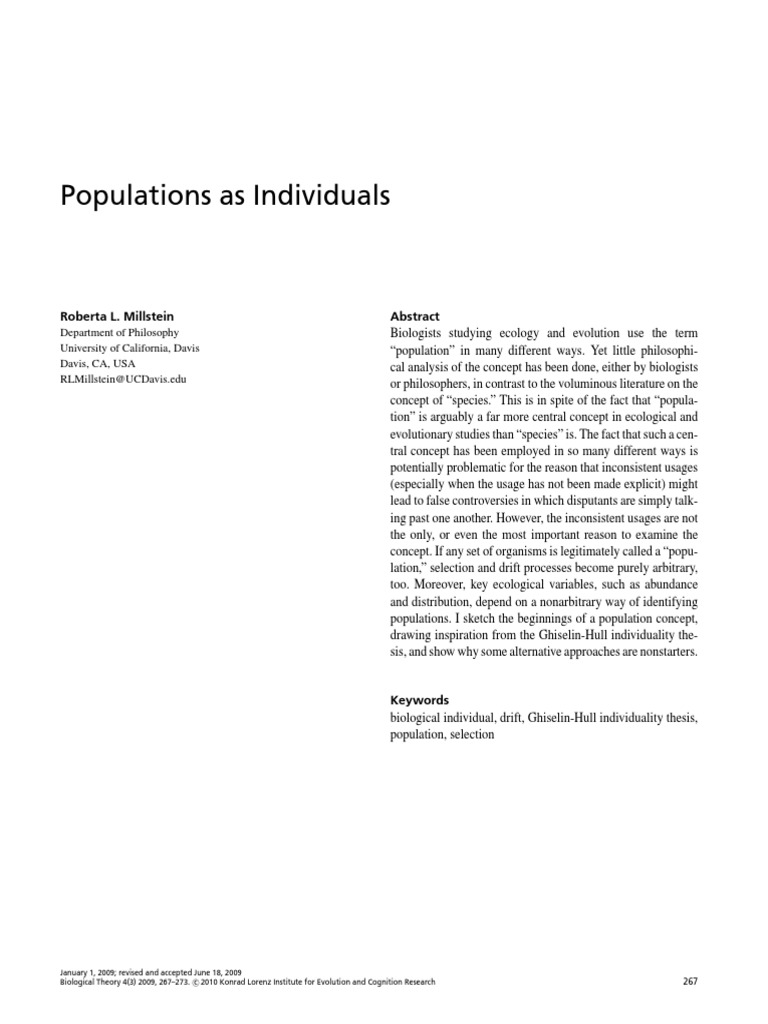 Understanding Biological Populations | PDF | Species | Organisms