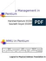 Memory Management in Pentium