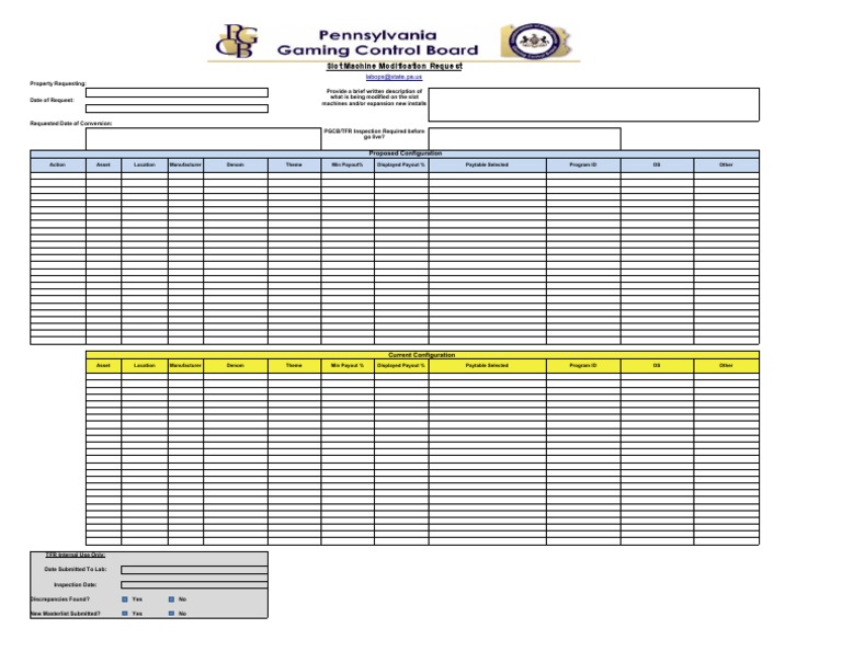 TFR Slot Modification Form | PDF