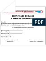 Certificado de Salud