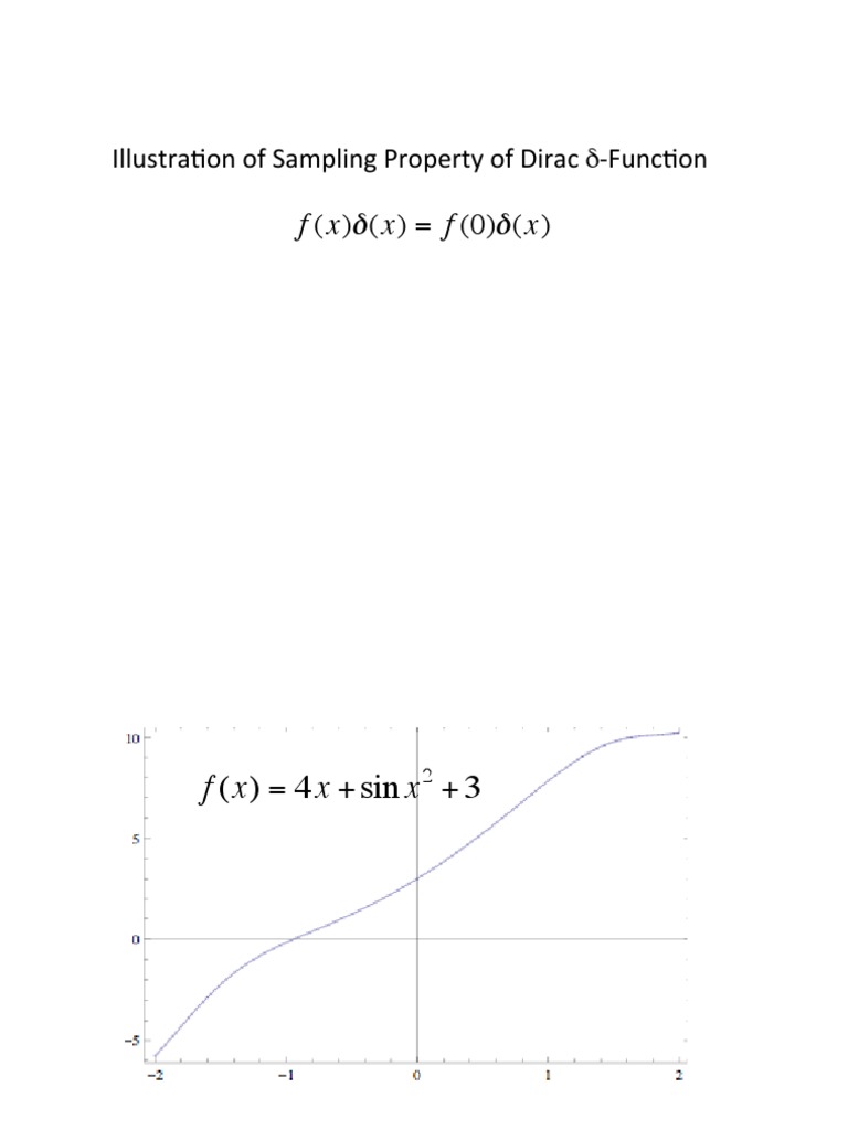Dirac Delta Function Sampling Property | PDF