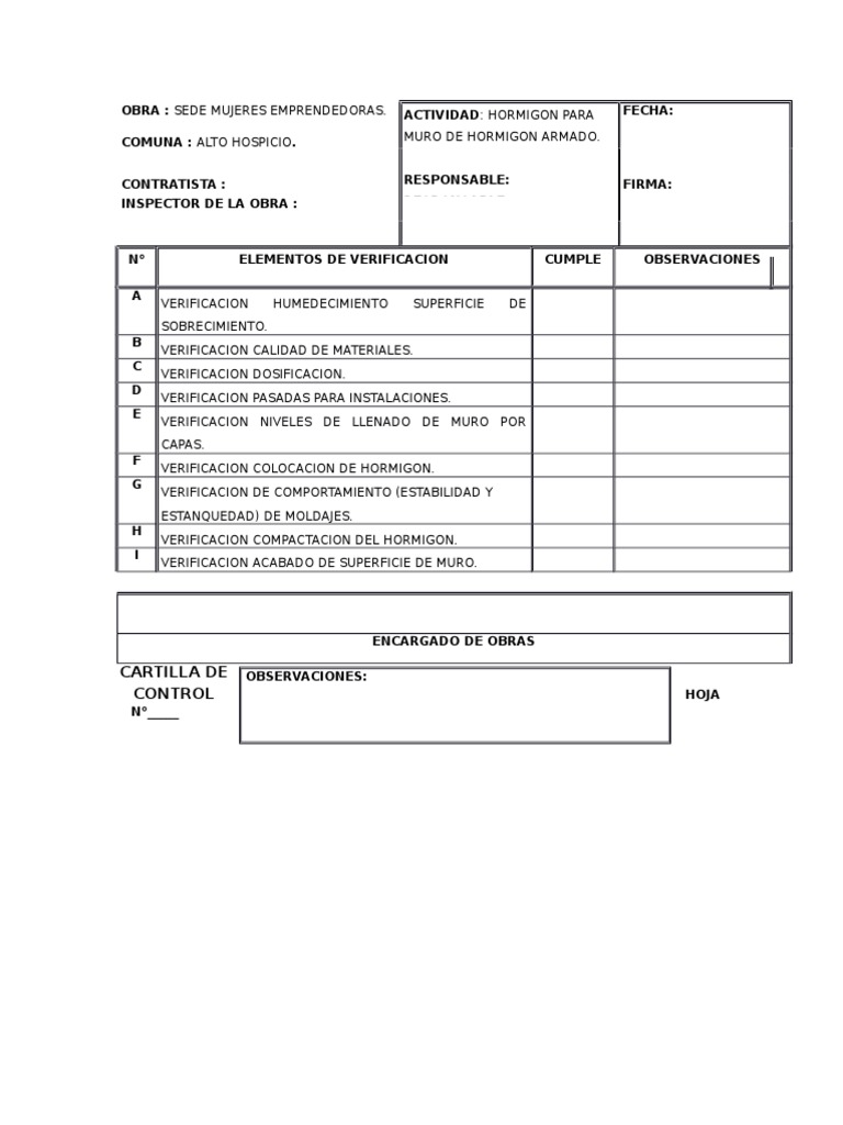 Control de Calidad en Muros de Hormigón | PDF | Hormigón | Materiales
